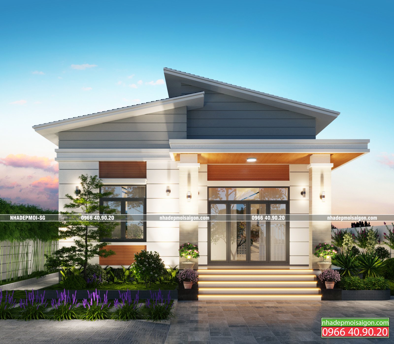 mẫu biệt thự vườn 1 trệt