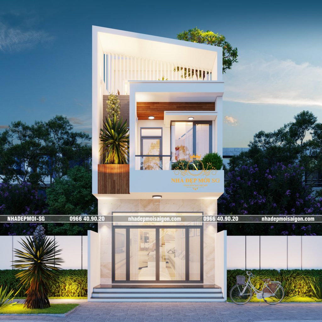 mẫu nhà phố 2 tầng 5x17m