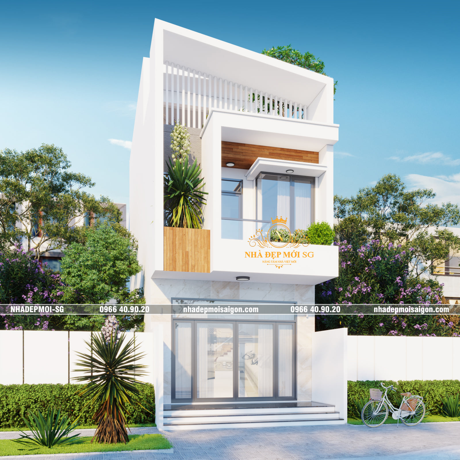 mẫu nhà phố 2 tầng 5x17m