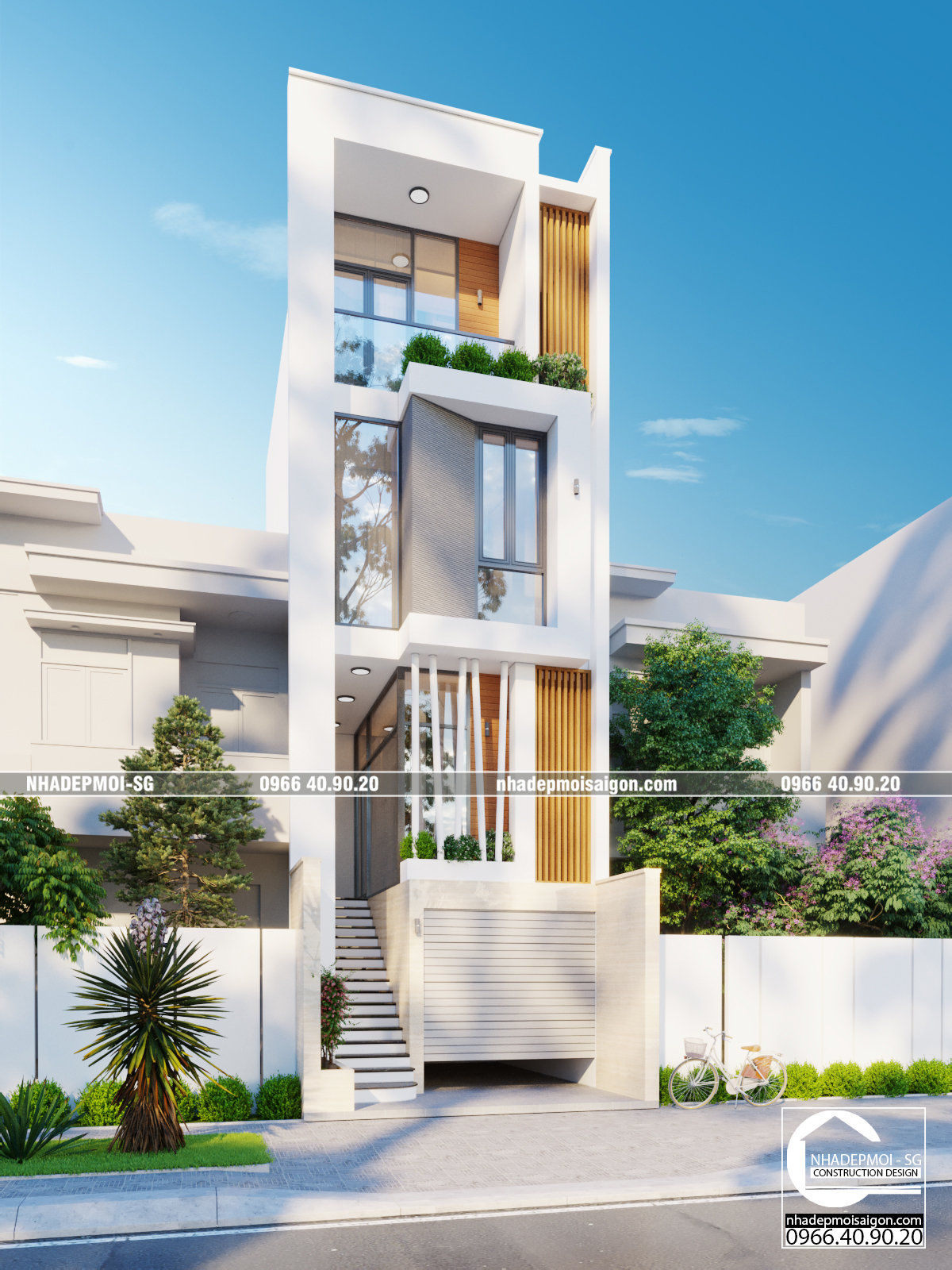 mẫu nhà phố hiện đại