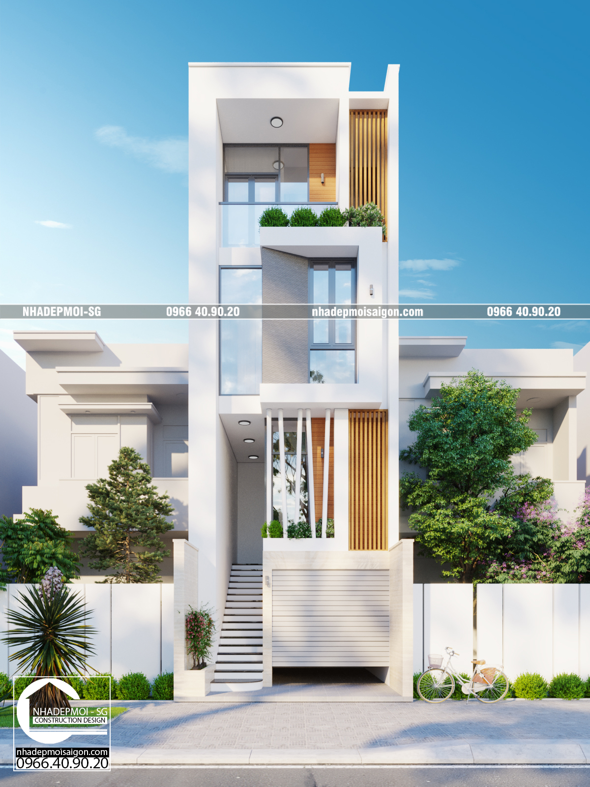 mẫu nhà phố hiện đại