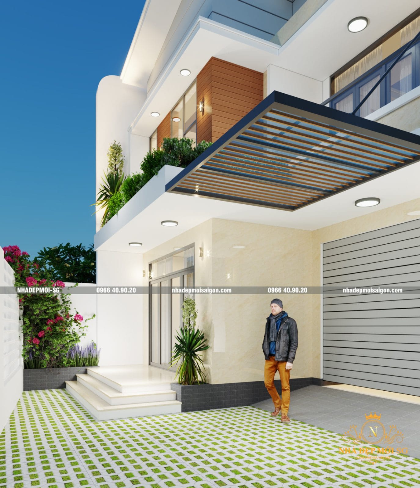 Mẫu Thiết Kế Nhà Phố Đẹp 2026: Đỉnh Cao Kiến Trúc Hiện Đại & Bản Vẽ Chi Tiết 2 Mẫu thiết kế nhà phố đẹp hiện đại xu hướng 2026