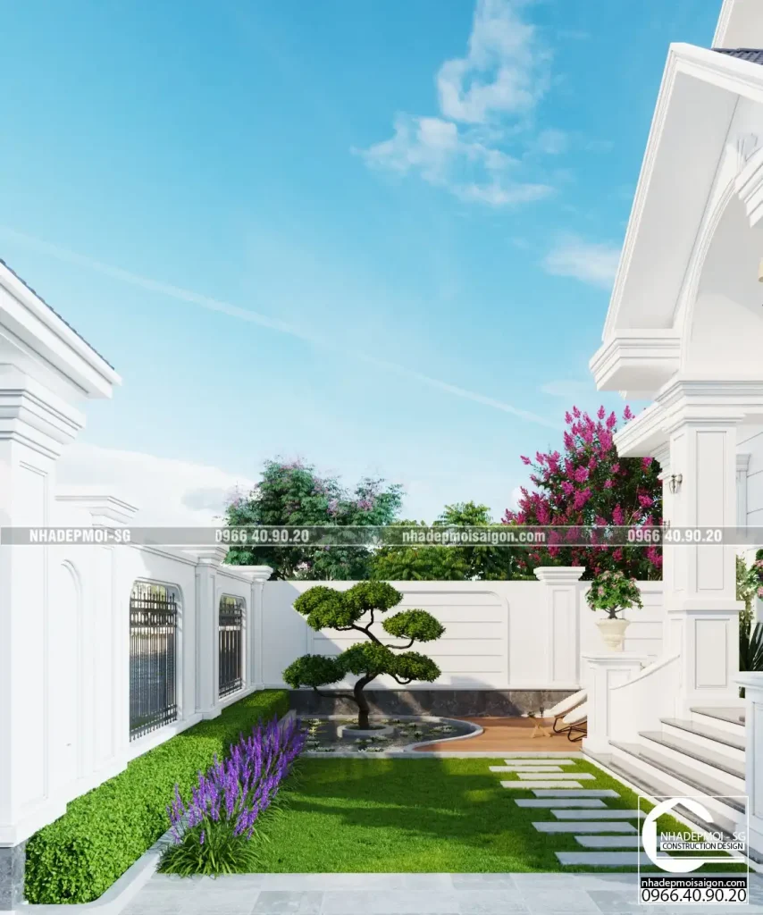 sân vườn biệt thự 1 trệt