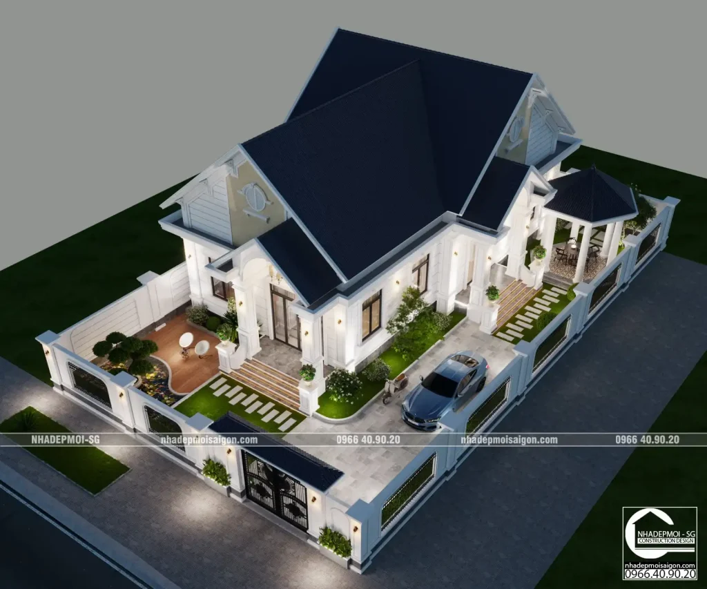sân vườn biệt thự 1 trệt